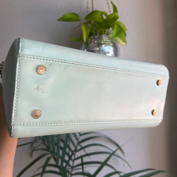 Ted Baker Mint Green Leather Mini Top Handle Bag - Picture 6 of 10
